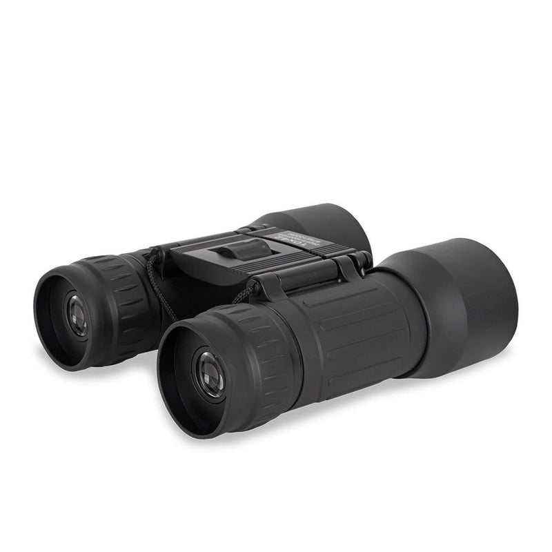 MIL-tec zusammenklappbares Fernglas 10x42 Diopter Feinabstimmung mit Beutel Schwarz