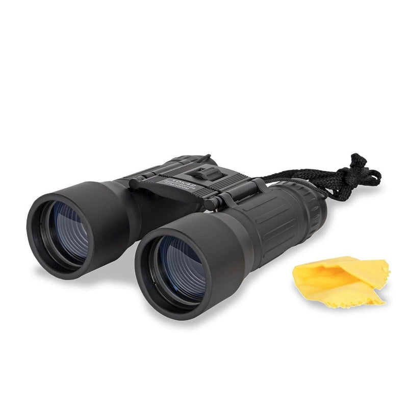 MIL-tec zusammenklappbares Fernglas 10x42 Diopter Feinabstimmung mit Beutel Schwarz