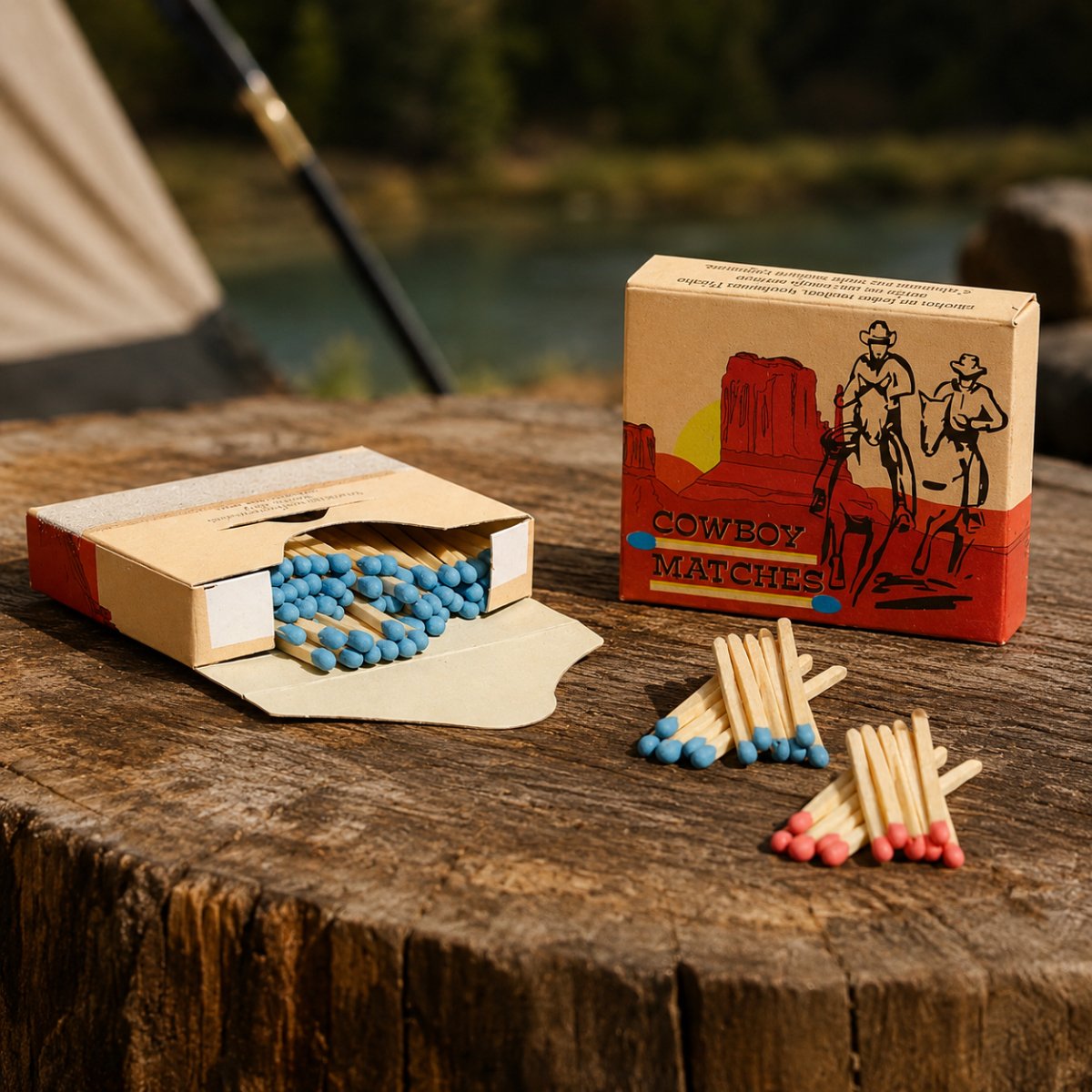 Mil-Tec Cowboy Streichhölzer Strike Anywhere Design 100 Stück Camping-Feuerstarter
