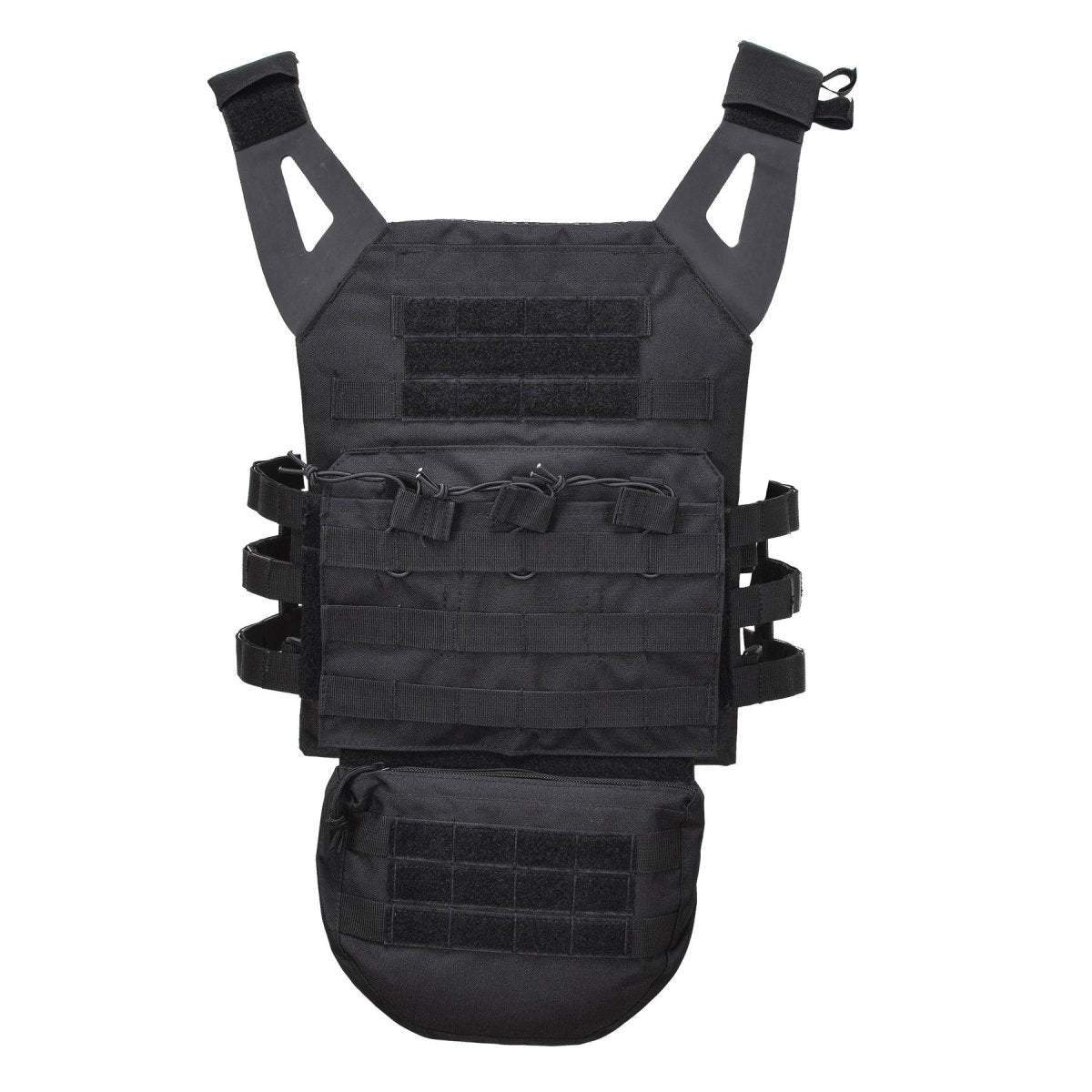 MIL-TEC Dropdown-Tasche klein taktische Mehrzwecktasche Frontpanel Molle Typ schwarz
