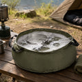 Mil-Tec faltbare Nylonschüssel, 10 l Außendurchmesser, grün, Camping-Waschbecken, verstaubar