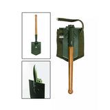 MIL-tec Foldable Schaufel 63 cm Länge Stahlblattholzhandle Abdeckung enthalten