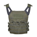 Olive MIL-TEC GEN II tactical plate carrier vest with adjustable straps and MOLLE webbing for modular gear attachment