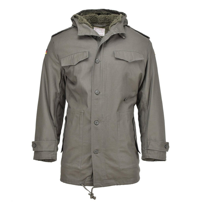 MIL-TEC Parka im deutschen Militärstil, Kunstpelzfutter, Kapuze, Sturmklappe, oliv NEU – GoMilitar