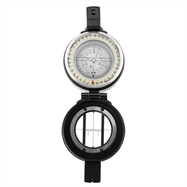 MIL-Tec Metal Lensatic Compass Aluminium Case Shiny Face Navigation Schwarz Schwarz