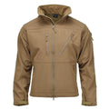 MIL-TEC Militär-Stil SCU14 Jacke Wandern Activewear mit Kapuze Outdoor Dark Coyote