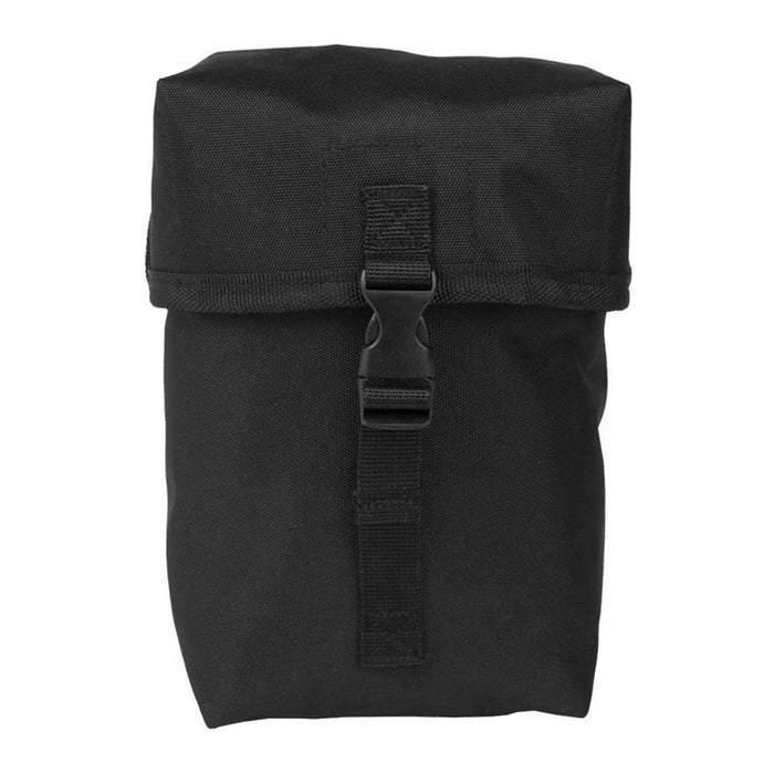 Schwarze MIL-TEC-Mehrzweck-Universaltasche mit Schnallenverschluss und strapazierfähigem Stoff für den taktischen Einsatz und den Outdoor-Einsatz.