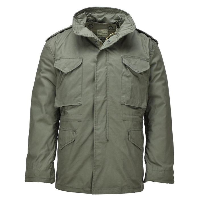MIL – TEC Parka M65 Jacke im US-Armee-Stil, abnehmbarer Thermo-Innenschuh, versteckte Kapuze, OD – GoMilitar