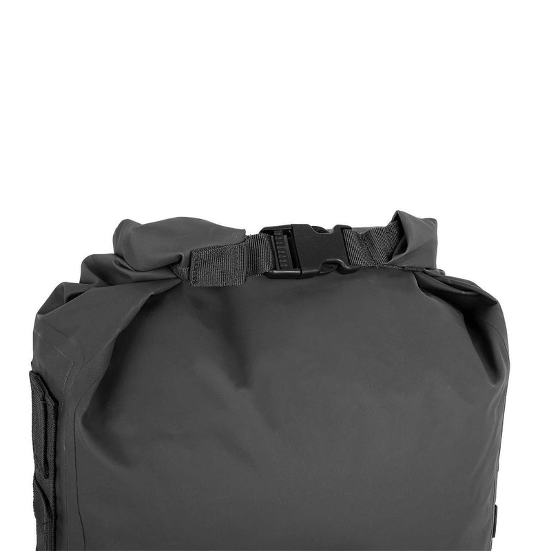 Black MIL-TEC SEALS DRY-BAG tactical roll-up backpack with waterproof roll-top closure, 35L capacity.