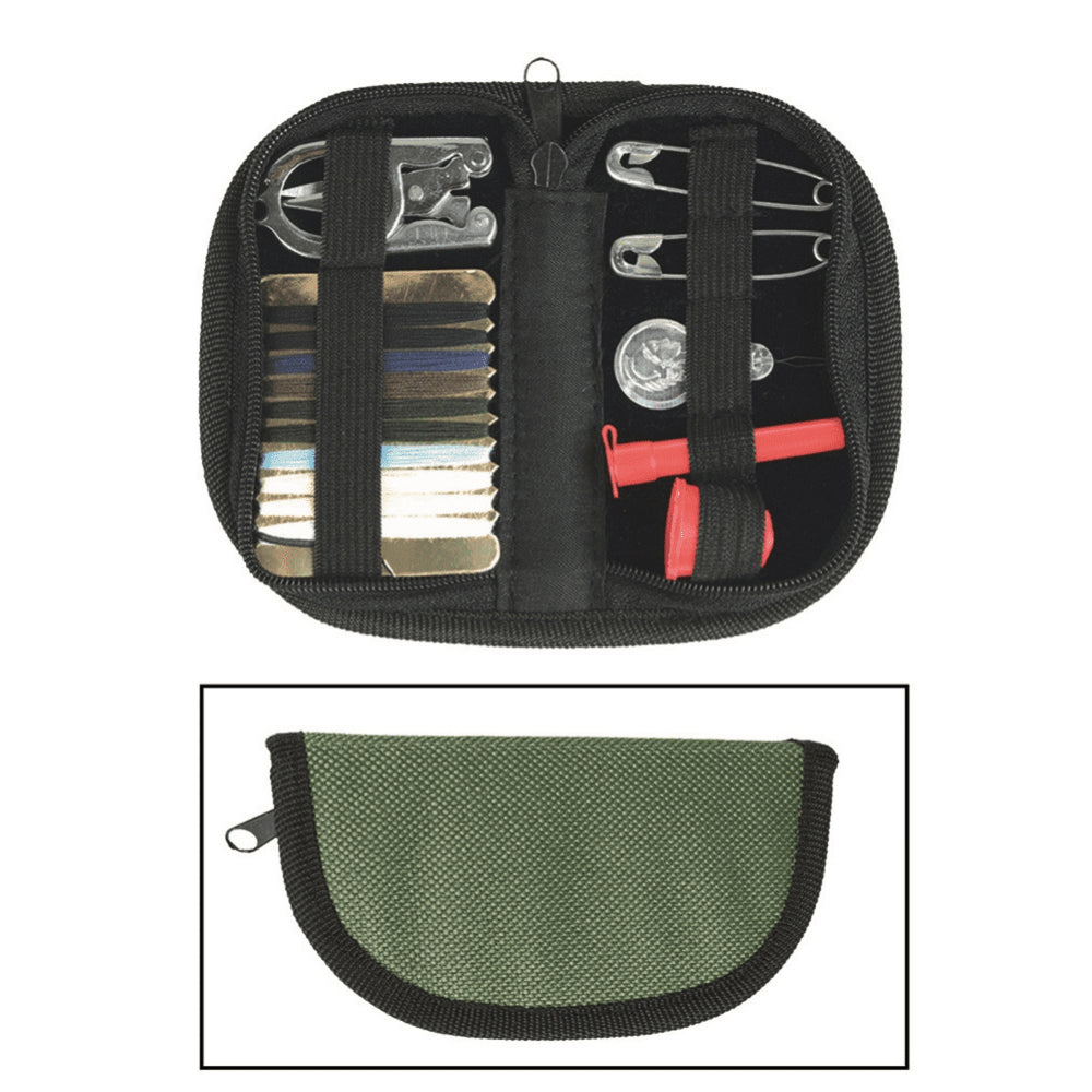 Mil-Tec Nähset Tasche Reise Camping Reparatur Survival Set Olive Darb