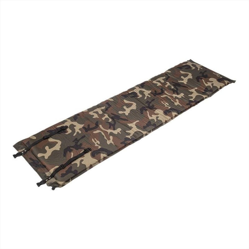 MIL-tec Schlafpad 185 cm selbstblasbare Matresse Waldland Tarnung