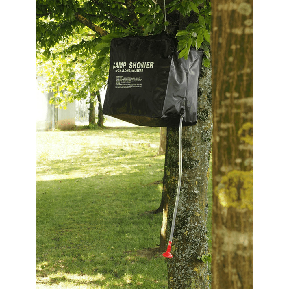 Mil-Tec Solar-Duschtasche, 40 l, für Camping, Wandern, Outdoor, tragbare Dusche, Schwarz