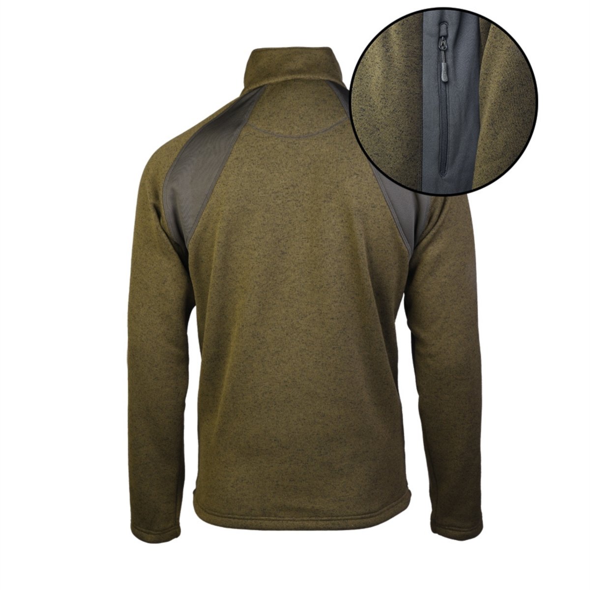 Mil-Tec Structure Fleecejacke Warme taktische Outdoor-Reißverschlusstaschen Oliv