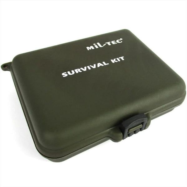 MIL-tec Survival Kit wasserdichtes Kasten Notfallfischerei Feuerstarterwerkzeuge