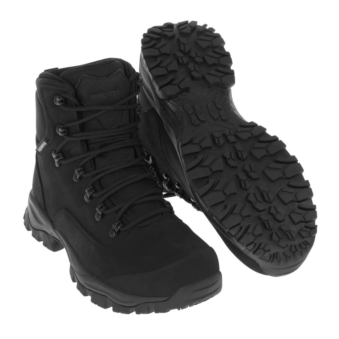 MIL-TEC Taktische Stiefel, atmungsaktiv, Advanta-Material, wasserdicht, für den Außenbereich, Schwarz