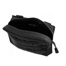 Black MIL-TEC universal belt pouch with zippered main compartment and MOLLE webbing for tactical gear attachment