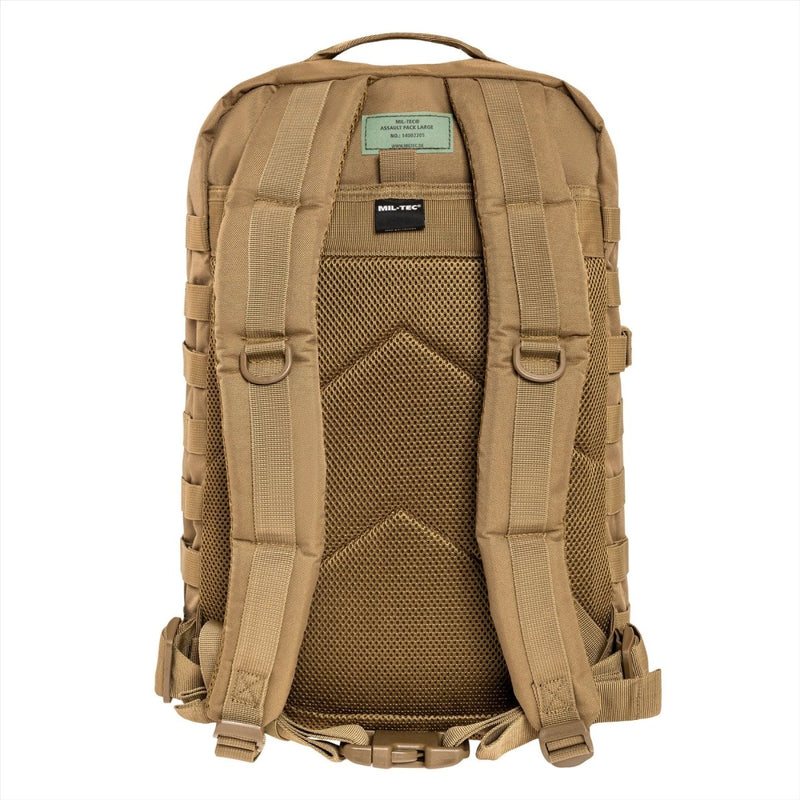 Mil-Tec US Assault Tactical Backpack 36L Ergonomische geformte gepolsterte Schultern