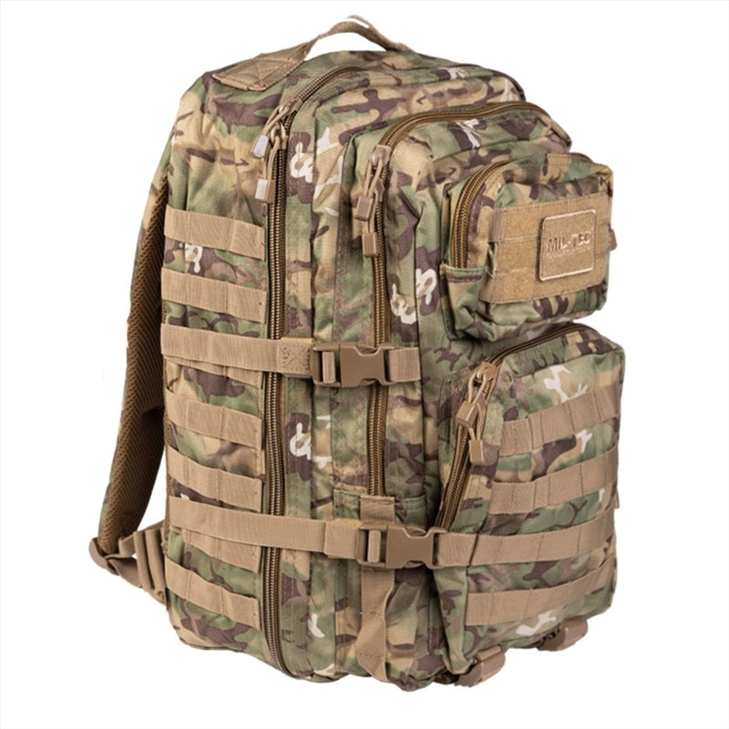 Mil-Tec US Assault Tactical Backpack 36L Ergonomische geformte gepolsterte Schultern