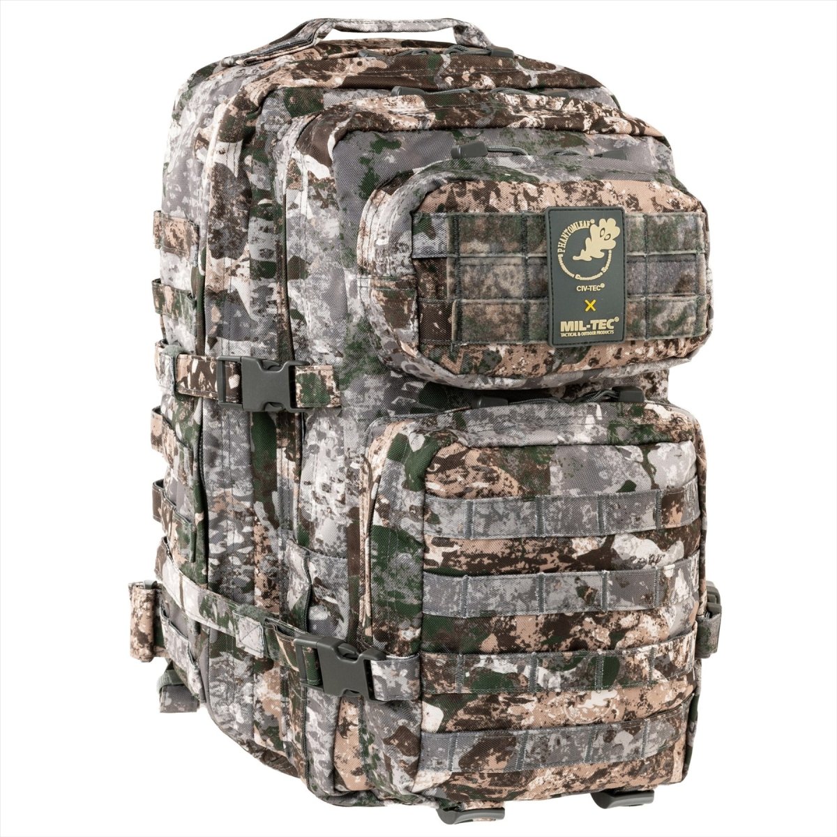 Mil-Tec US Assault Tactical Backpack 36L Ergonomische geformte gepolsterte Schultern