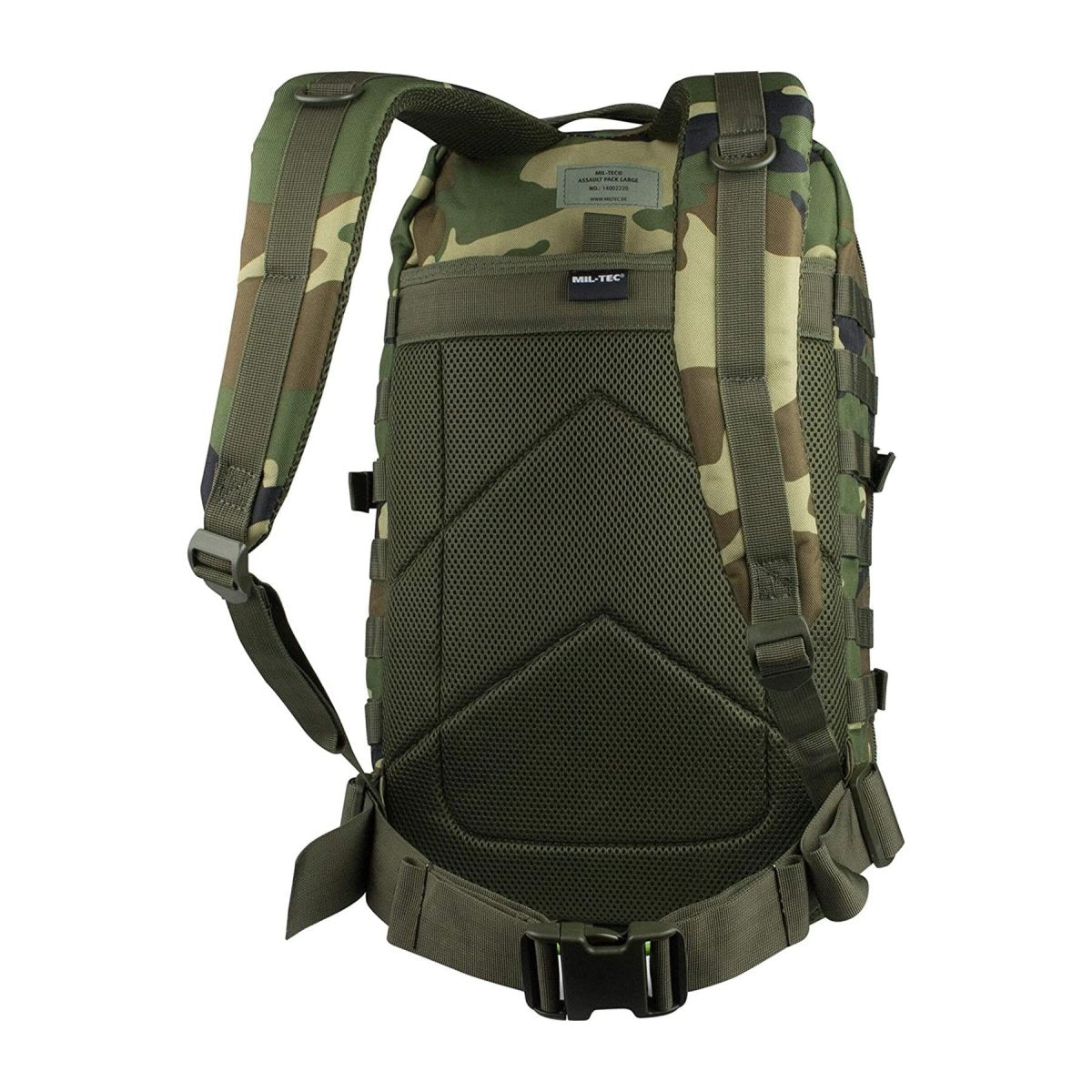 MIL-TEC US Assault Trekkingrucksack 36L Rucksack Woodland Camo Wandertagesrucksack