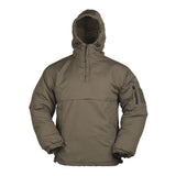 Mil-Tec Winter-Kampfjacke, taktischer Anorak, Fleece-Futter, winddicht, Oliv