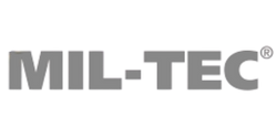Gray metallic MIL-TEC logo with a subtle 3D effect on a transparent background