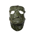 Neue Gesichtsmaske der US-Armee für kaltes Wetter. Gruselige, gruselige Militärmaske. Grüne US-Maske