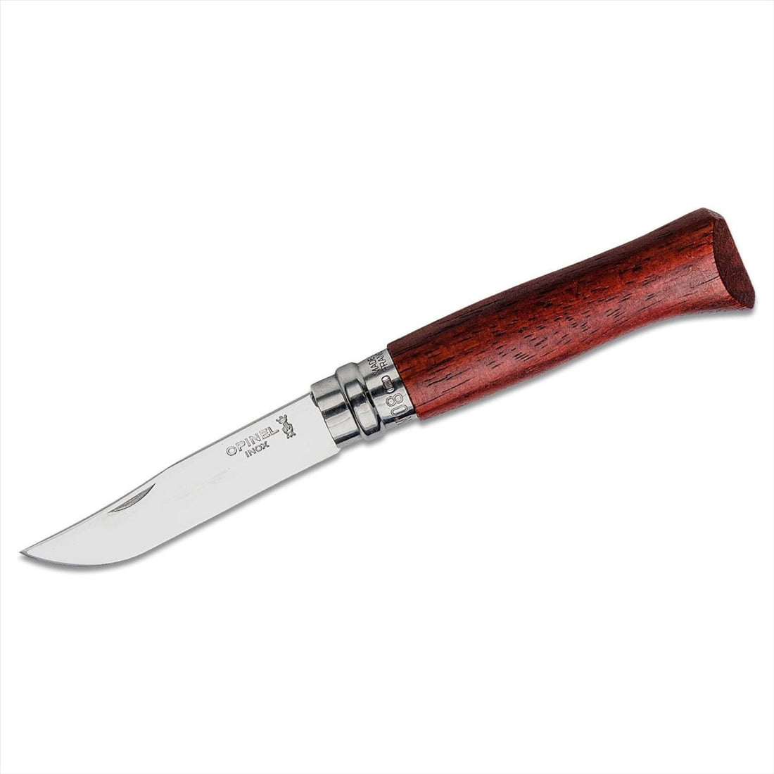 Opinel N°08 Klapptaschenmesser, 8,5 cm, Klinge aus 12C27-Edelstahl, braun