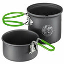 Compact Optimus Crux Lite Solo Cook Set pots with green foldable handles for backpacking and camping meals