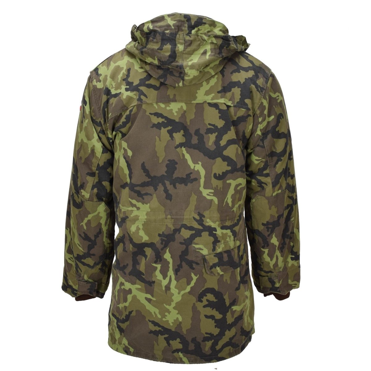 Origial Jacke im tschechischen Militärparka-Stil mit Futter aus Kunstpelz M95 Camouflage