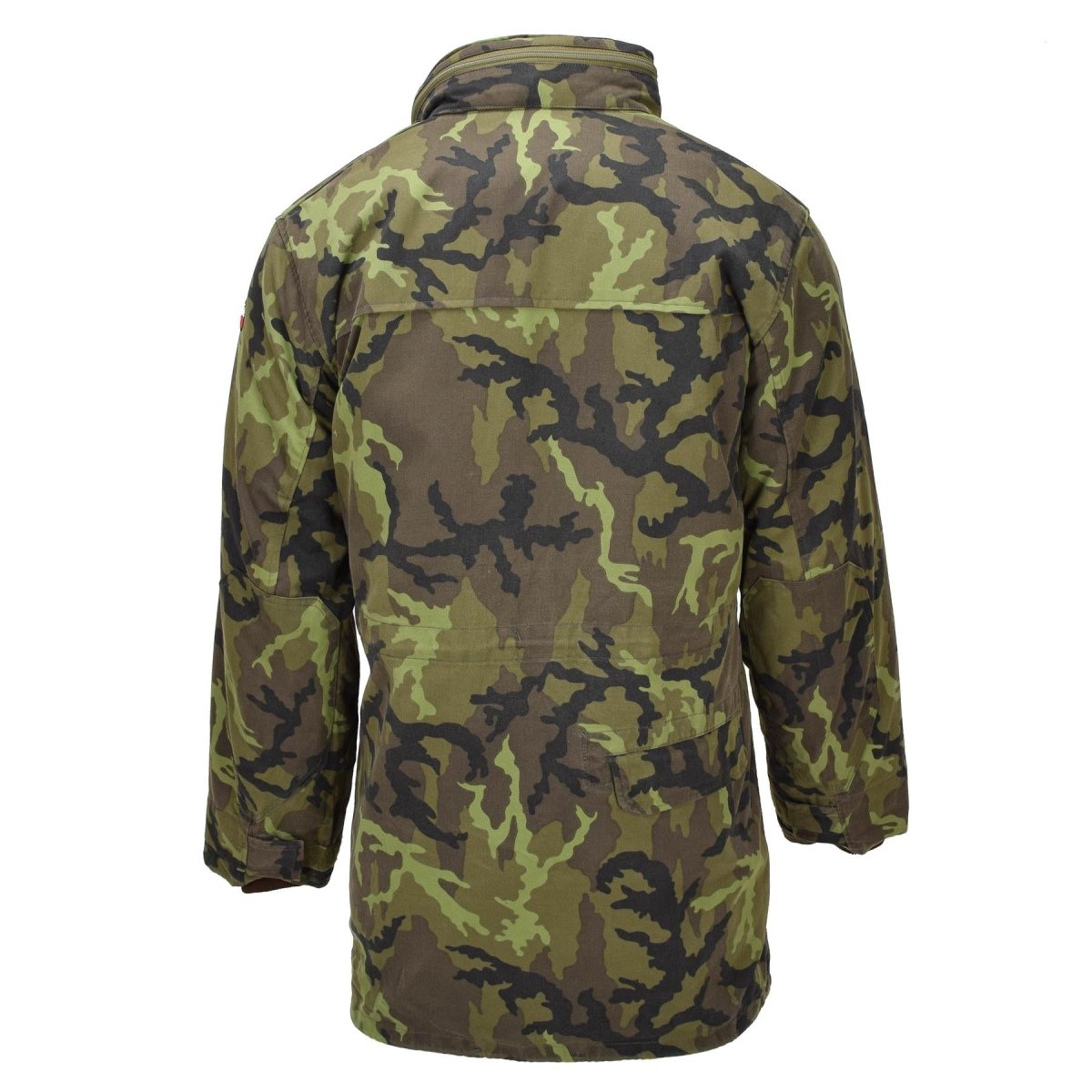 Origial Jacke im tschechischen Militärparka-Stil mit Futter aus Kunstpelz M95 Camouflage