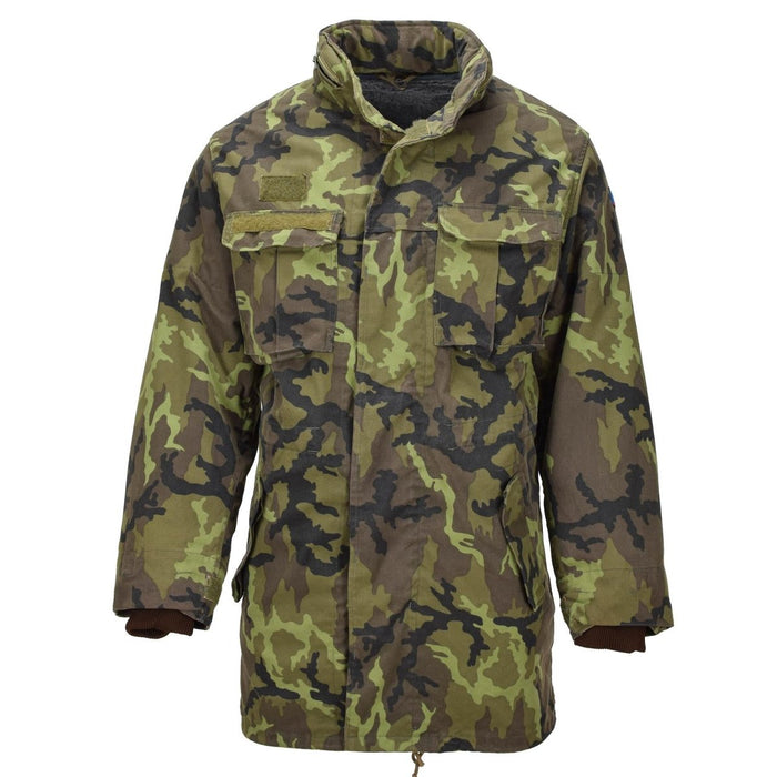 Original tschechische Militärjacke im Parka-Stil mit Kunstpelzfutter M95 Camouflage – GoMilitar