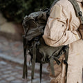 Original Österreichischer militärischer taktischer Rucksack, abnehmbare obere Abdeckung, 25 l, OD Grün