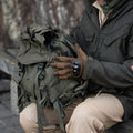 Original Österreichischer militärischer taktischer Rucksack, abnehmbare obere Abdeckung, 25 l, OD Grün
