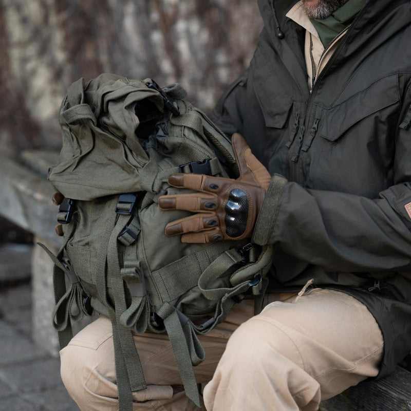 Original Österreichischer militärischer taktischer Rucksack, abnehmbare obere Abdeckung, 25 l, OD Grün