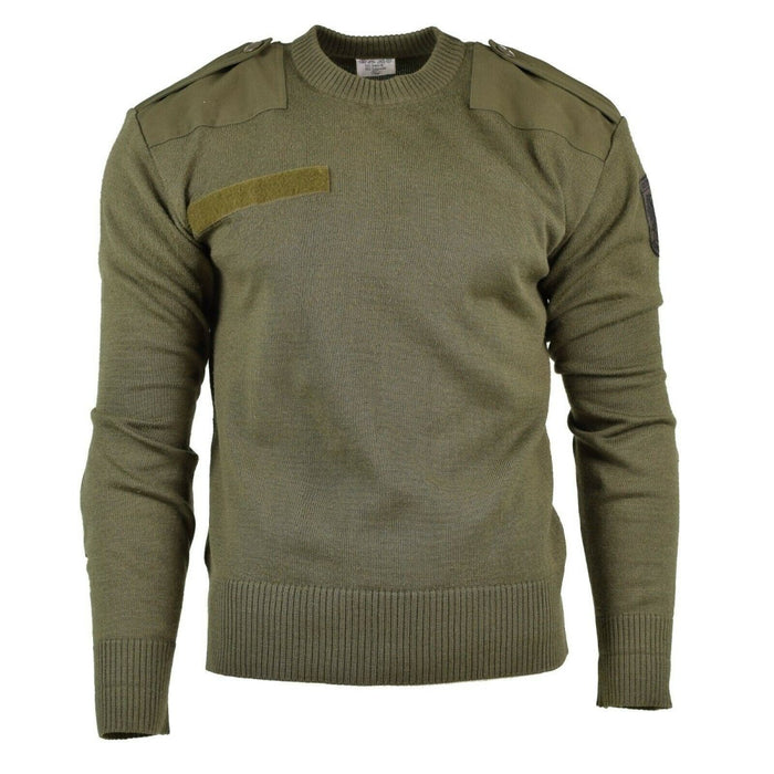 Original österreichischer Armeepullover Jumper Commando Olive OD Wollpullover NEU - GoMilitar