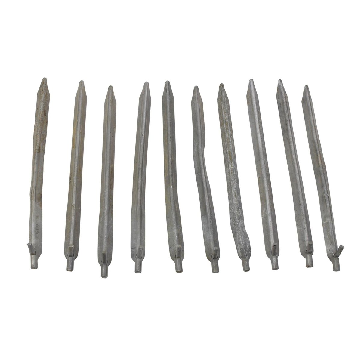 Original österreichische Militär-Zeltheringe aus Aluminium, Camping-Heringe, 10 Stück, 26 cm