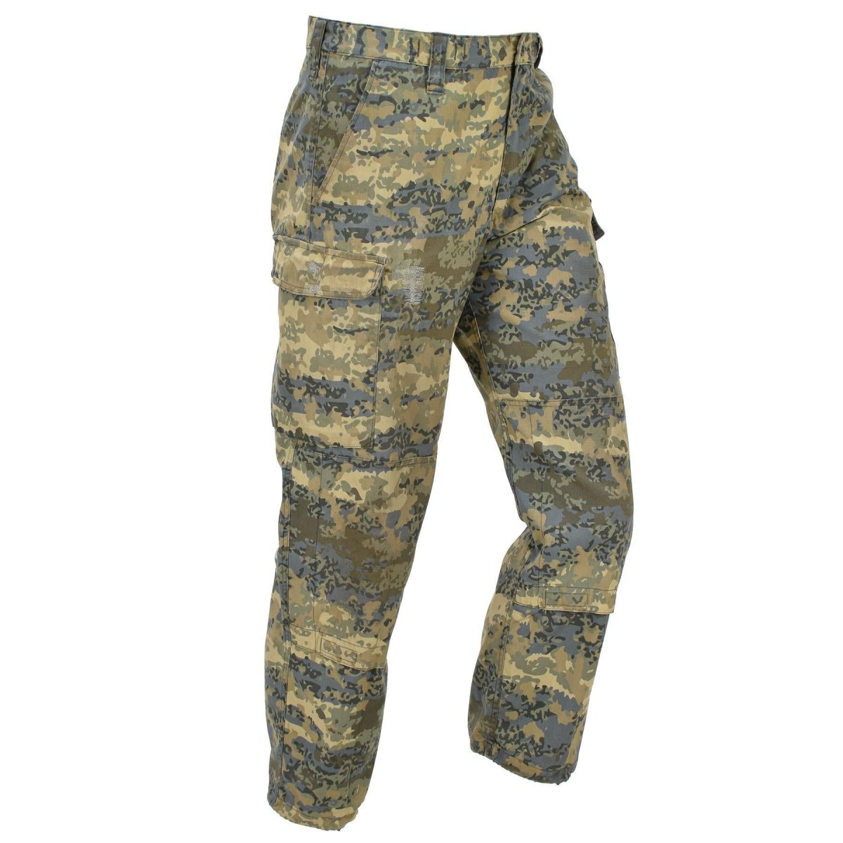 Original österreichische Militär-Cargohose mit verstärkten Knien, Tarnanzug im Tarnmuster