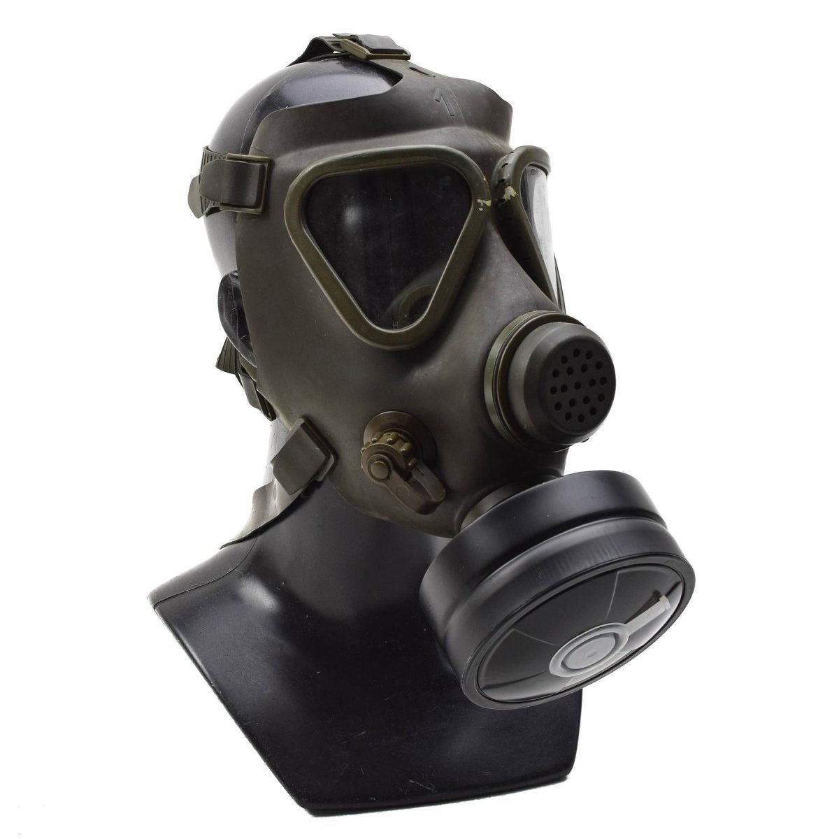 Originales österreichisches Militär-Drager-Gasmasken-Set, militärisches Sammlerstück, Olive, gebraucht
