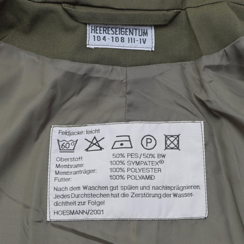 Original Austrian Military M65 Combat Jacket Waterproof Sympatex Membrane Olive - GoMilitar