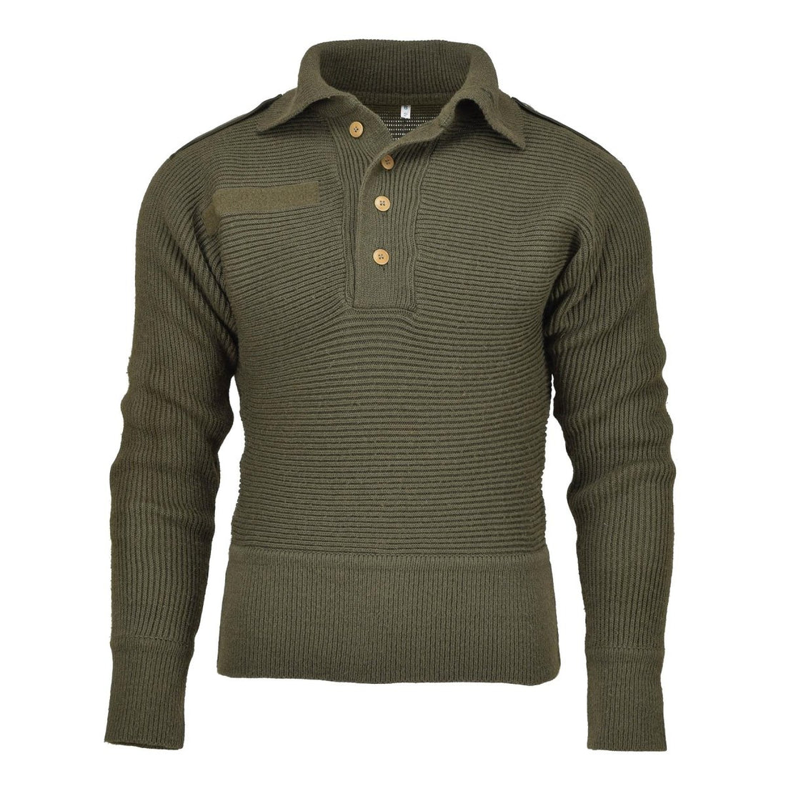 Original Österreichischer Militärpullover mit verstärkten Ellenbogen, Blouson, Rippenstrickpullover