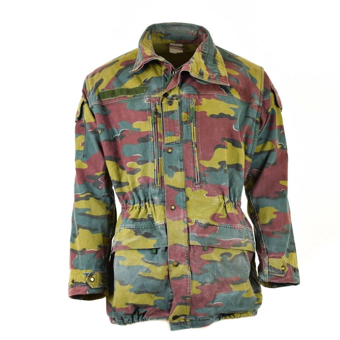 Originale M90-Feldjacke der belgischen Armee in Jigsaw-Tarnung, strapazierfähiger Militär-Überschussparka für den Außenbereich