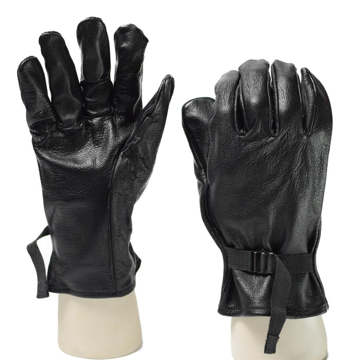 Originale taktische Lederhandschuhe für Soldaten der belgischen Armee, schwarze Militärausgabe, NEU – GoMilitar
