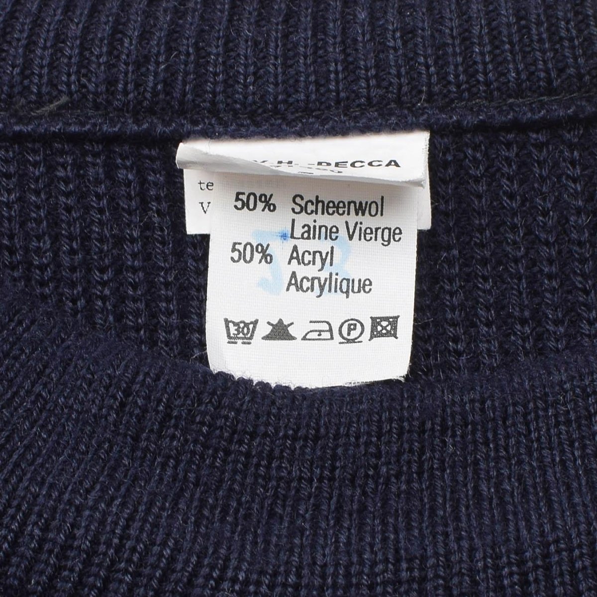 Original belgischer Militärpullover, warmer, gestrickter blauer Pullover, Armeeüberschuss, NEU