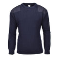 Original belgischer Militärpullover, warmer, gestrickter blauer Pullover, Armeeüberschuss, NEU