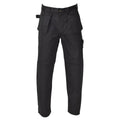 Original belgische Militär-Arbeits-Cargohose, strapazierfähig, verstärkte Knie, schwarz, NEU
