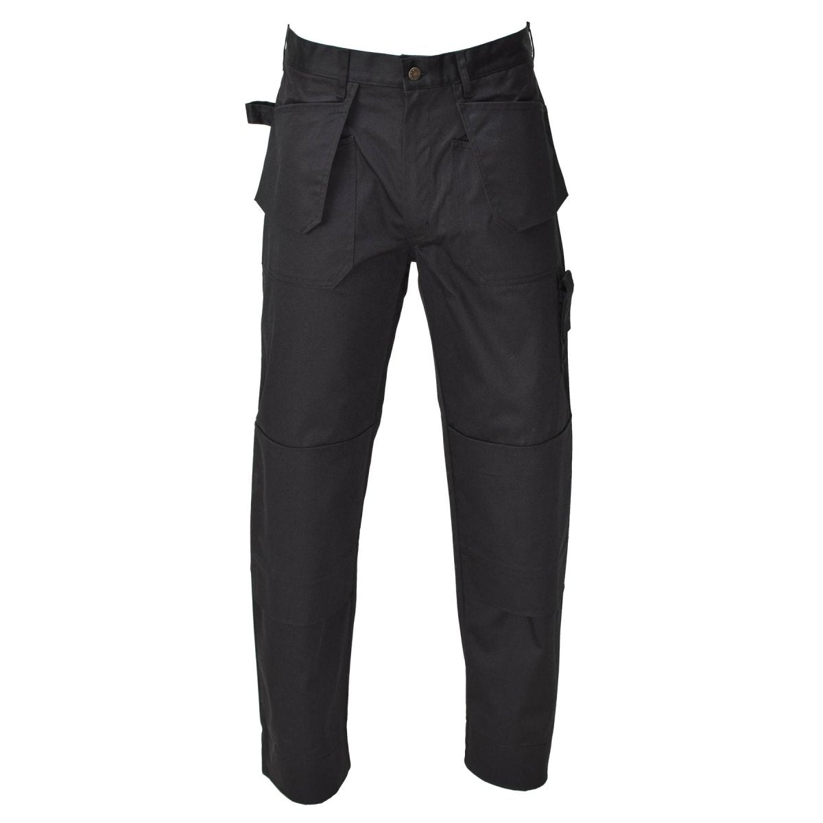Original belgische Militär-Arbeits-Cargohose, strapazierfähig, verstärkte Knie, schwarz, NEU