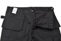 Original belgische Militär-Arbeits-Cargohose, strapazierfähig, verstärkte Knie, schwarz, NEU