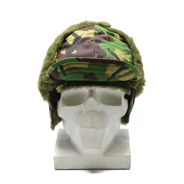 Original britische Armee-Wintermütze mit faltbaren Ohren, DPM, Waldtarnung – GoMilitar