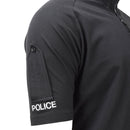 Original British army Police tactical T-shirts short sleeve zipped black NEW - GoMilitar